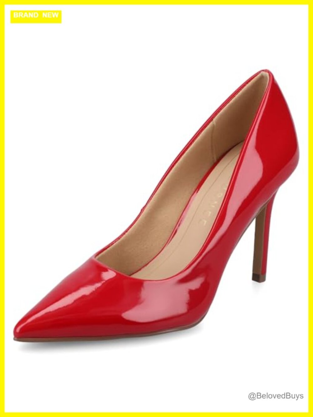Faux Leather Stiletto Dress Pumps Pointed Toe Comfort Insole